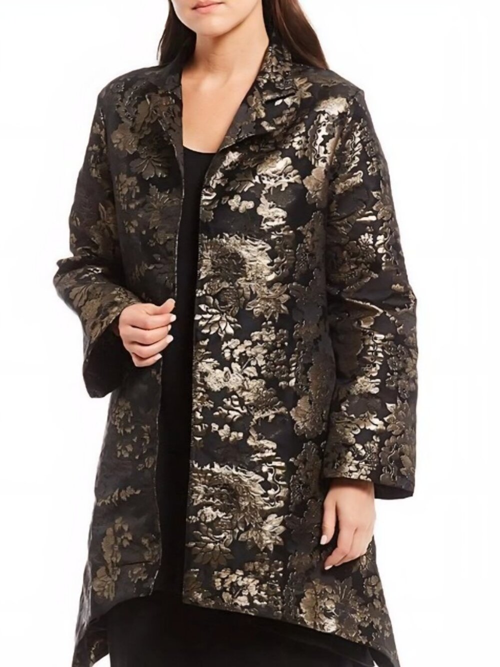 bryn walker Black & Gold Floral Tapestry Benedict Jacket Women’s size XL
